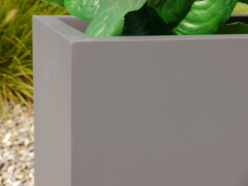 Pflanztrog SUPREMO, TÜV-geprüft, Pflanzkübel, Fiberglas anthrazit 100x40x50