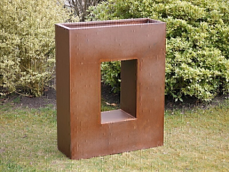 Raumteiler aus Cortenstahl, rostfarben - jetzt reduziert 60x29x80