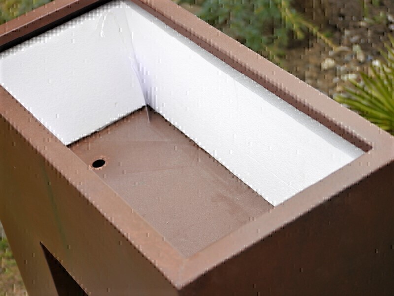 Raumteiler aus Cortenstahl, rostfarben - jetzt reduziert 80x29x100