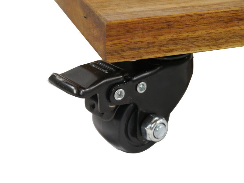 ultrastarkes Mehrzweck-Rollbrett aus Akazienholz, quadratisch 30x30x7