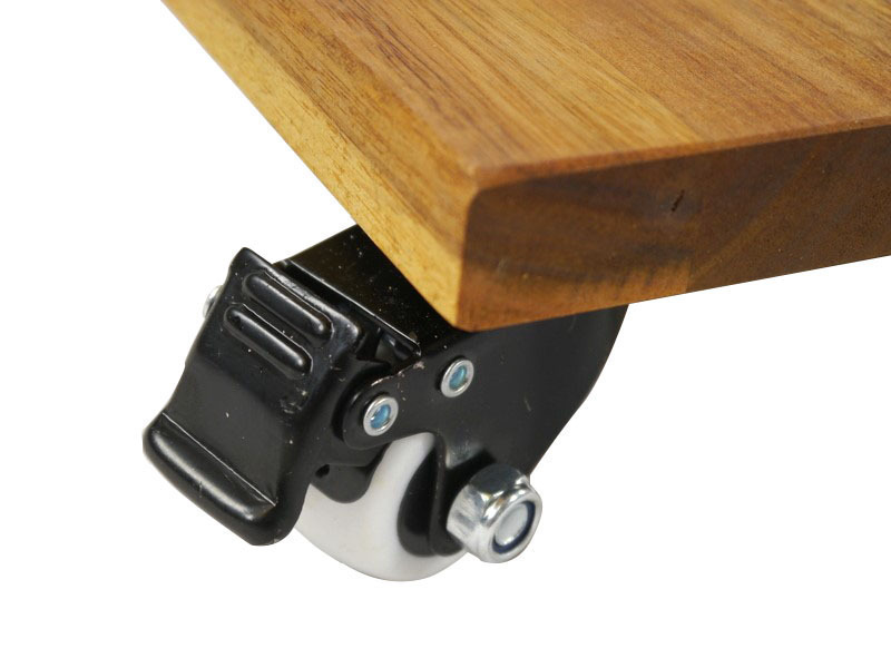 ultrastarkes Mehrzweck-Rollbrett aus Akazienholz, quadratisch 40x40x7