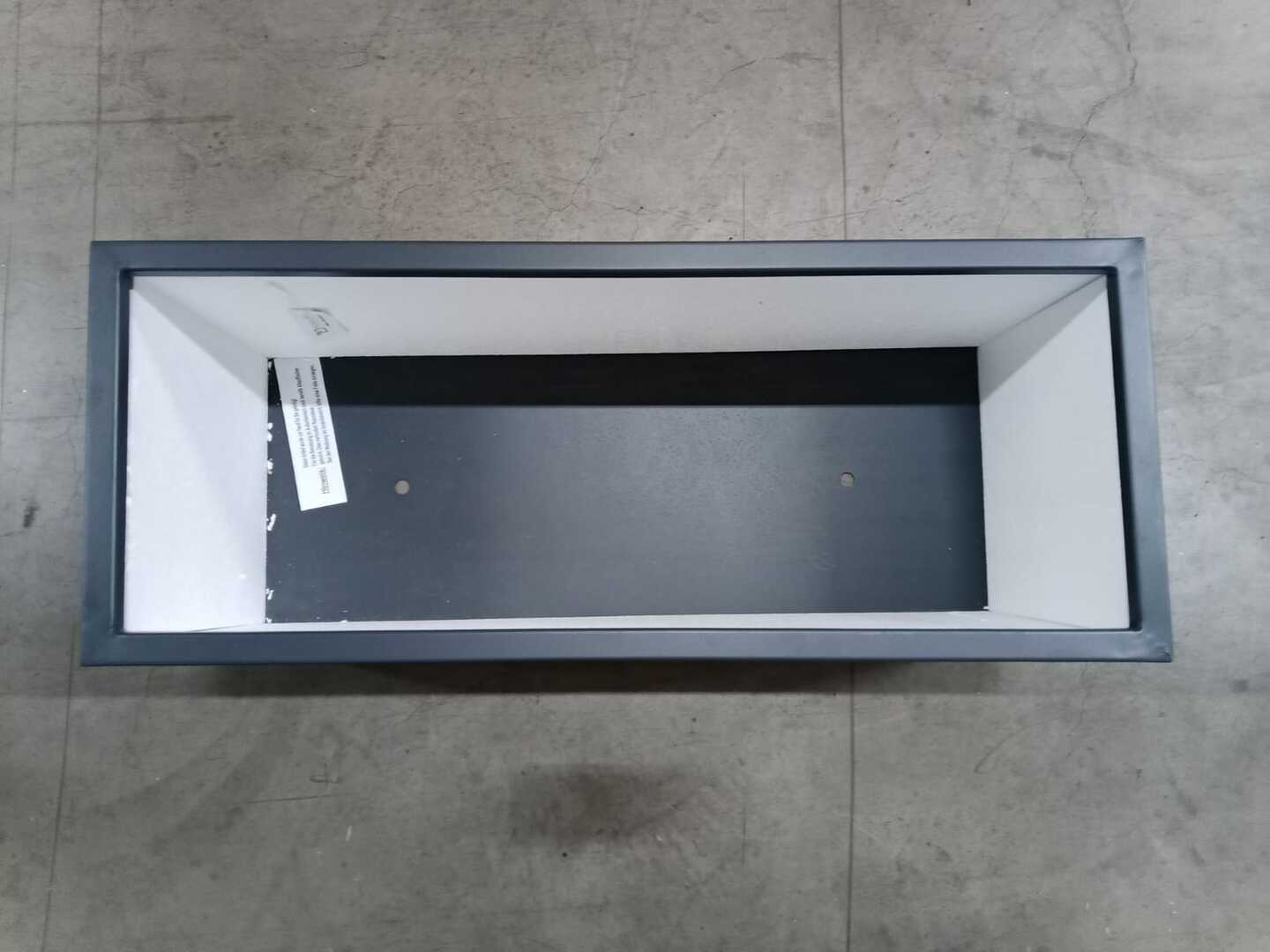 B-Ware: Pflanztrog aus Metall, anthrazit (100x40x40 cm) 