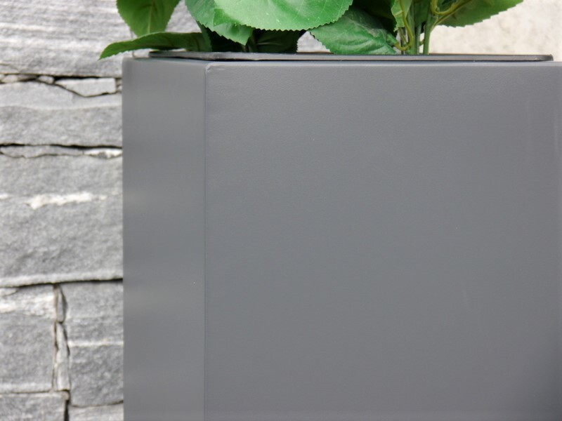 Pflanzkübel aus Metall, anthrazit 30x30x80
