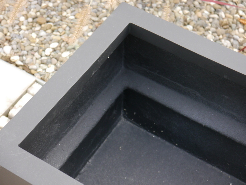 Pflanzkübel SUPREMO, Blumentopf, schwarz ( Rollen optional) 40x40x40