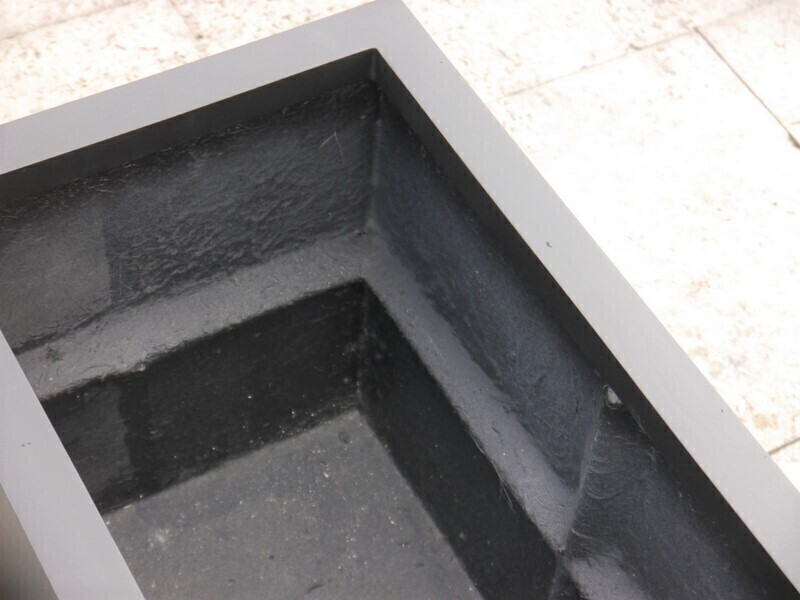 Pflanztrog SUPREMO  für ROLLEN, schwarz 80x30x40