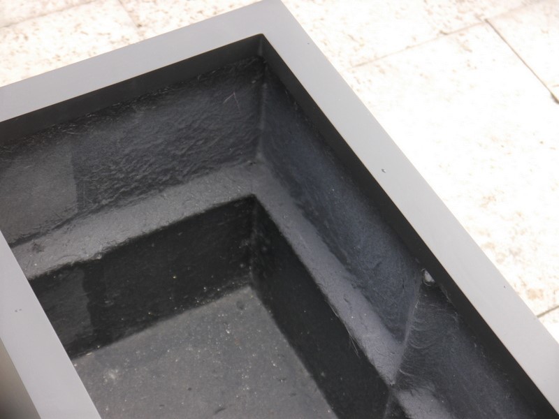 Pflanztrog SUPREMO, Pflanzkübel, schwarz ( Rollen optional) 80x30x40