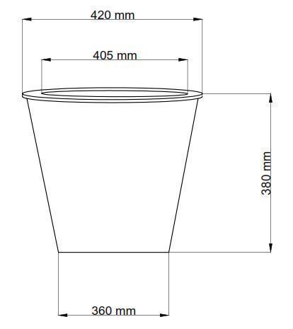 Runder Pflanzeinsatz Ø42x H38cm, mit Bewässerungssystem 