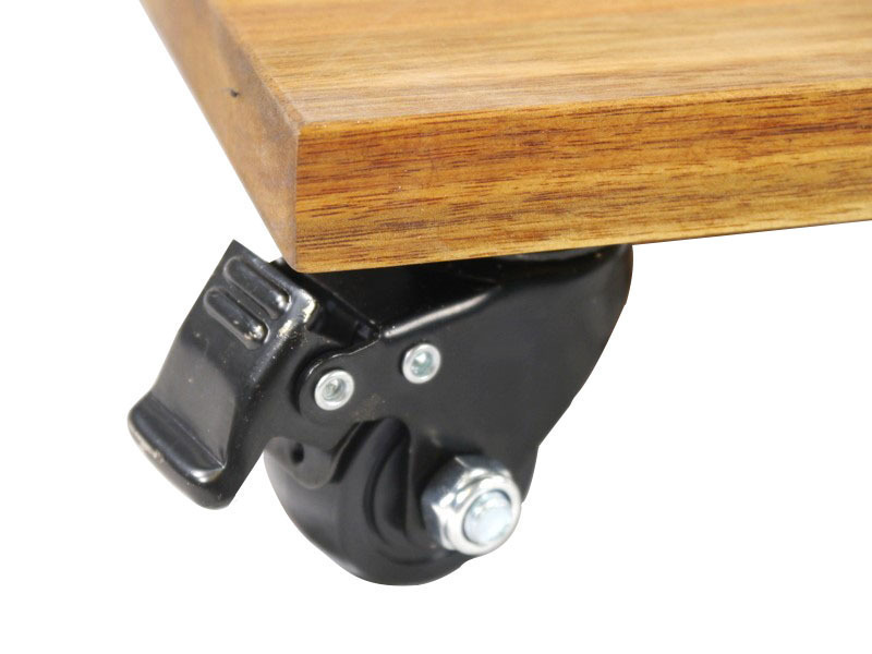 ultrastarkes Mehrzweck-Rollbrett aus Akazienholz, quadratisch 30x30x7