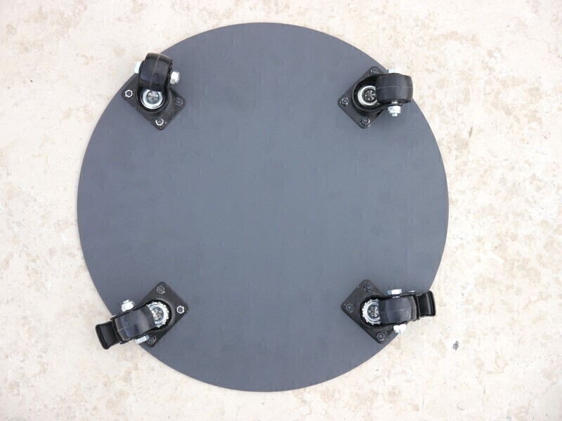 ultrastarkes Mehrzweck-Rollbrett aus Alu, rund 40x40x7