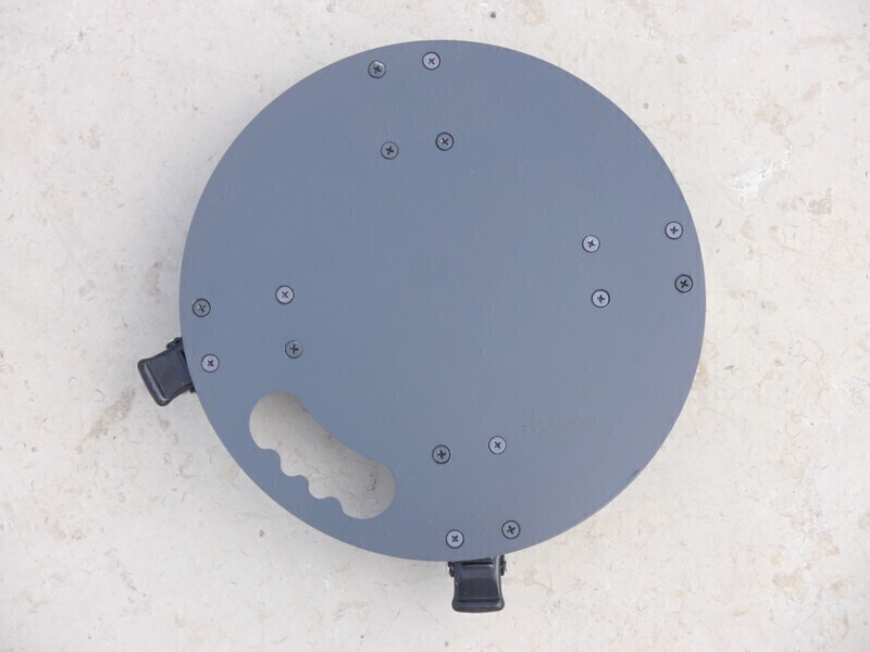 ultrastarkes Mehrzweck-Rollbrett aus Stahl, rund D28x7cm mit Tragegriff 