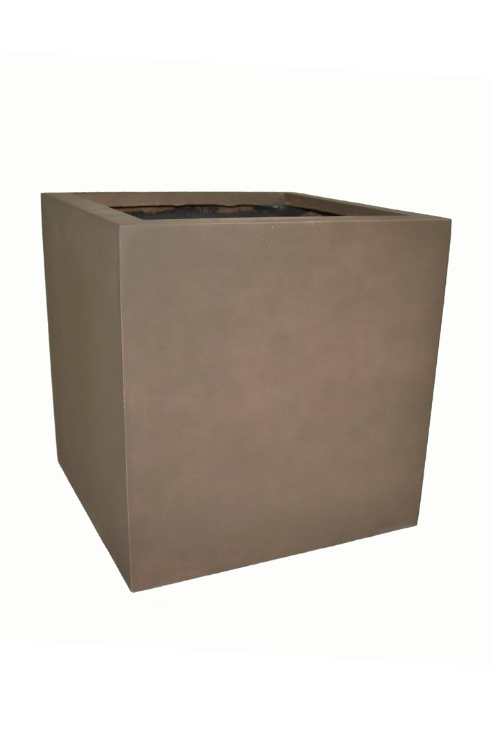 Pflanzkübel aus Fiberglas in terrabraun