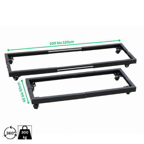 ausziehbarer Pflanzenroller  40-120 cm aus Metall- Tragkraft 300kg 