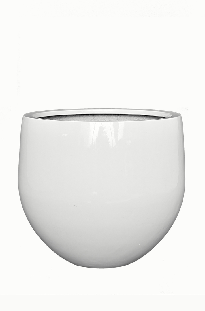 Blumenkübel YOKO, Hochglanz weiß 38x36