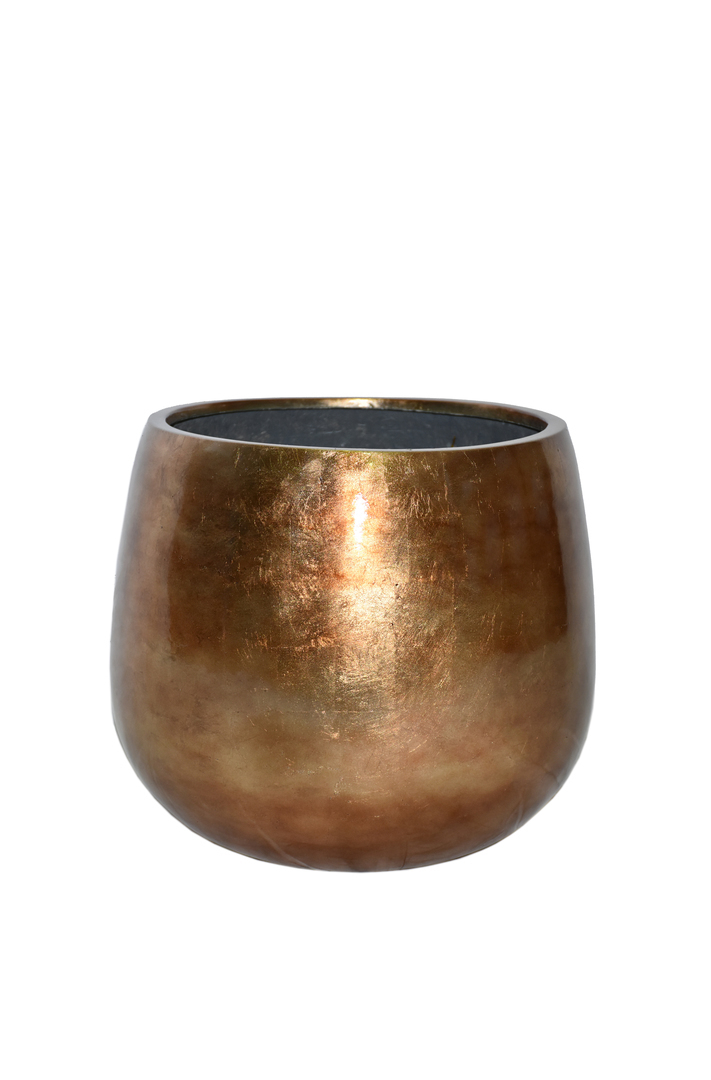 Blumenkübel YORO, Hochglanz bronze 21x19