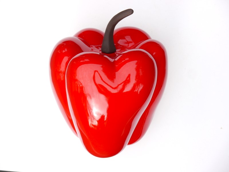 Deko-Paprika in Hochglanz rot 
