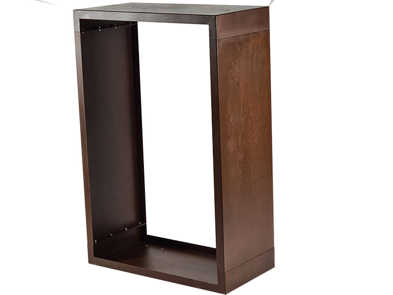 Holzlager WOODY, Cortenstahl - jetzt reduziert 80x40x120