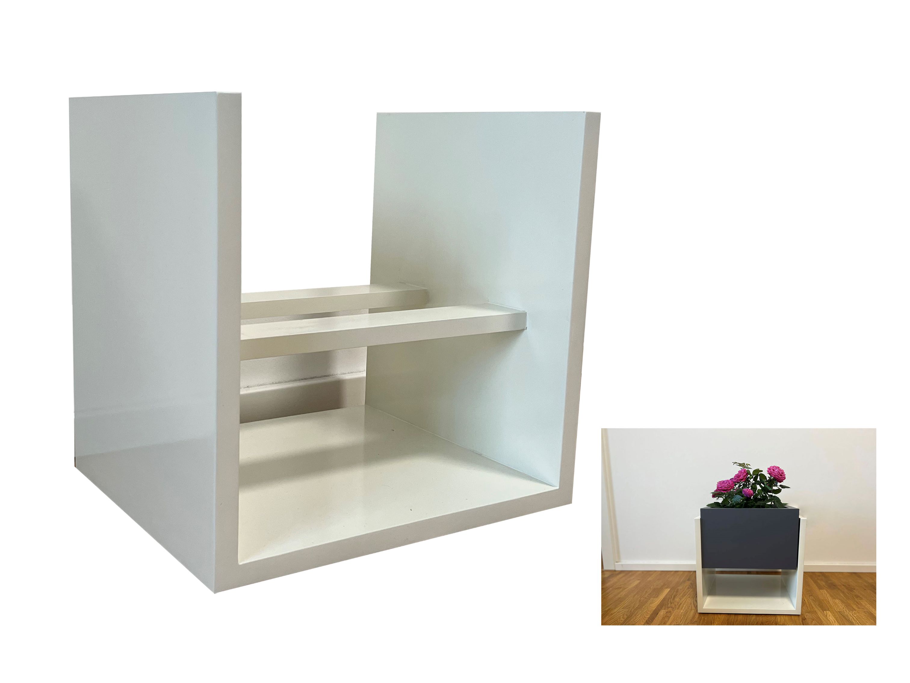 Pflanzgestell VENGA - weiß (für Kübel 30x30 cm) - jetzt reduziert 