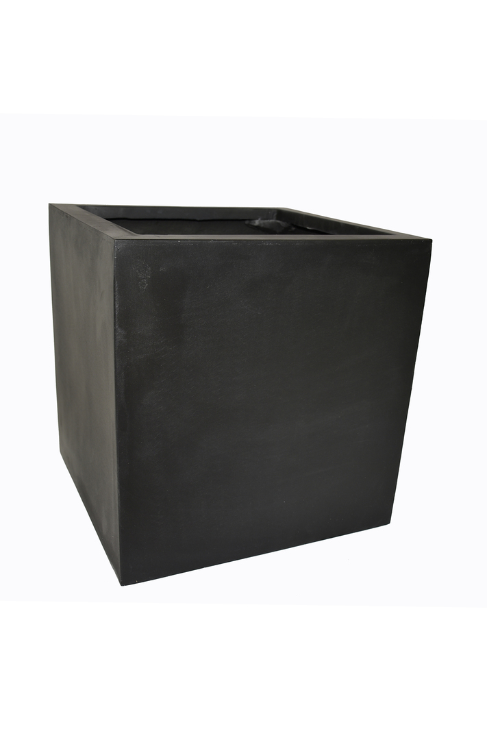 Pflanzkübel, Blumentopf, schwarz  ( Rollen optional) 50x50x50