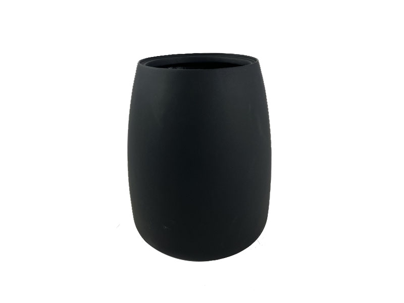 Pflanzkübel LOU, Fiberglas schwarz 38x45