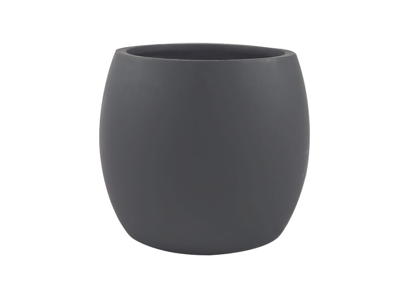 Pflanzkübel RONDO, Fiberglas anthrazit 43x35