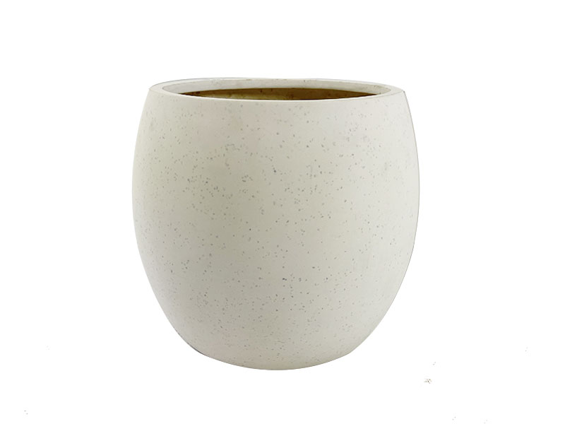 Pflanzkübel RONDO, Fiberglas weiß 52x45