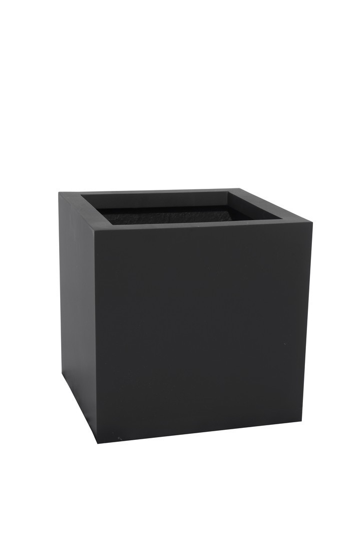 Pflanzkübel SUPREMO, Blumentopf, schwarz ( Rollen optional) 50x50x50