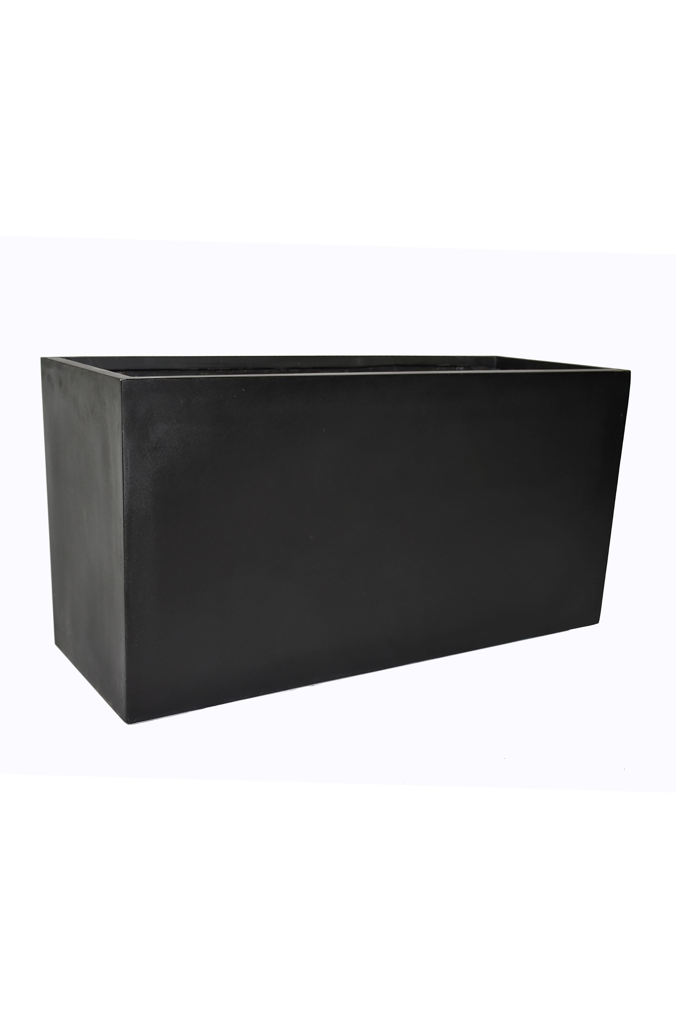 Pflanztrog d. BUNDESGARTENSCHAU, Pflanzkübel, Fiberglas schwarz 80x30x40