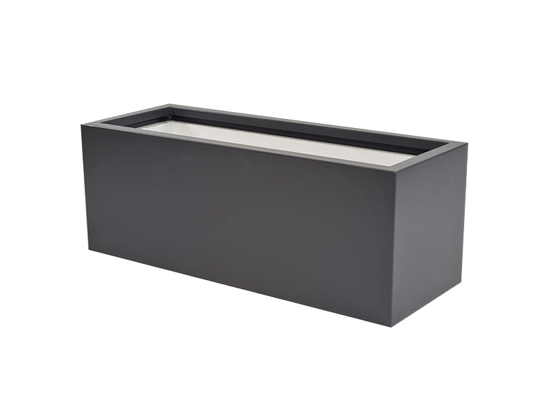 Pflanztrog, Pflanzkübel  aus Metall , anthrazit ( Rollen optional) 120x50x50