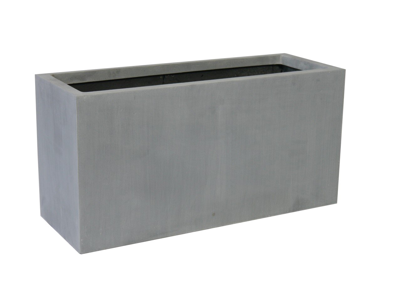 Pflanztrog SUPREMO, Pflanzkübel, Fiberglas betongrau 80x30x40