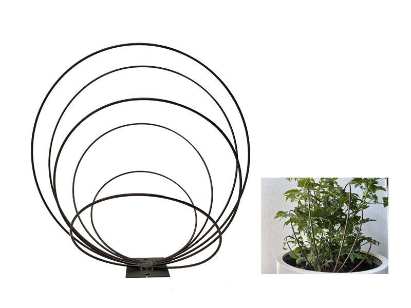 Rankgitter PORTO aus Cortenstahl, rostfarben 