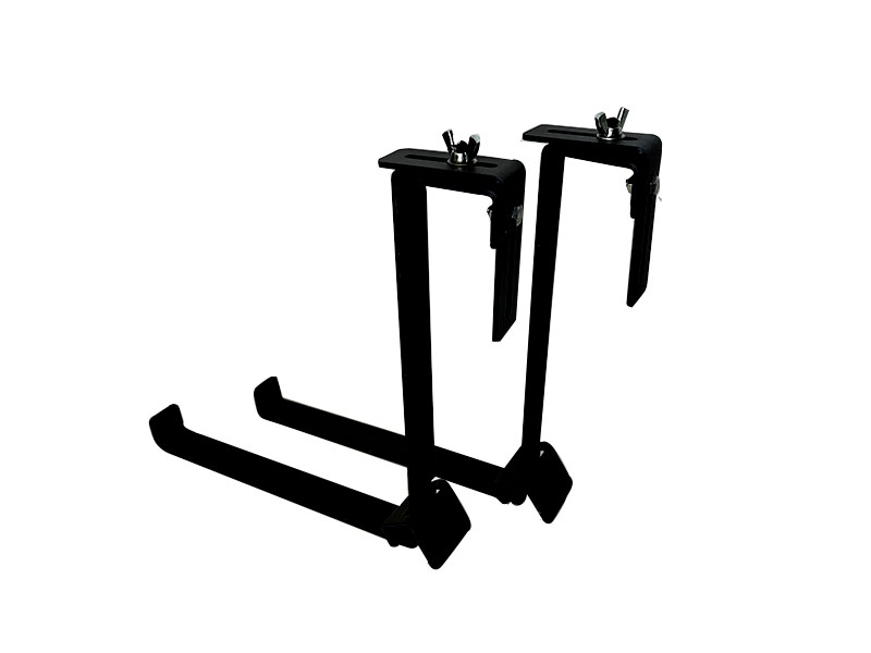 Balkonkasten LINEA inkl. Befestigung für Geländer, schwarz 60x18x18