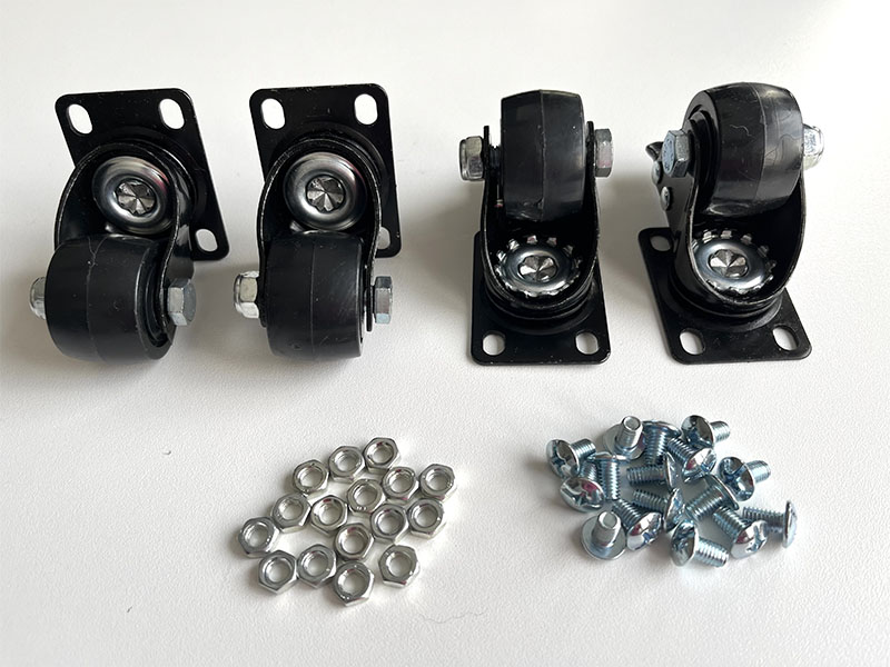 Set Lenkrollen mit Bremse für Rollbretter, indoor/outdoor 8er Set